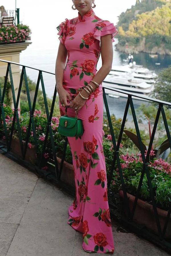 hot-sale-49-off-cheongsam-style-rose-floral-print-tiered-flare-sleeve-stretch-maxi-dress-1437