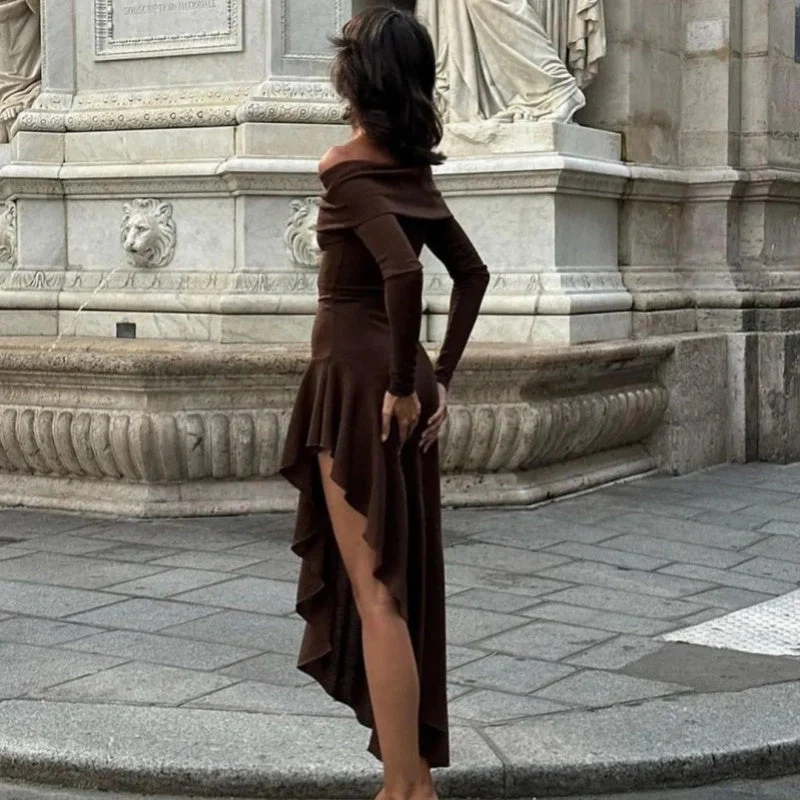 temperament-off-shoulder-long-sleeve-irregular-hem-stretch-maxi-dress-836