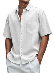 spring-sale-men-s-daily-loose-solid-color-vertical-pit-short-sleeved-shirt-4355