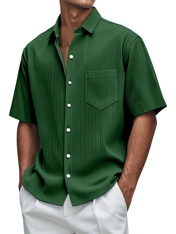 spring-sale-men-s-daily-loose-solid-color-vertical-pit-short-sleeved-shirt-4355