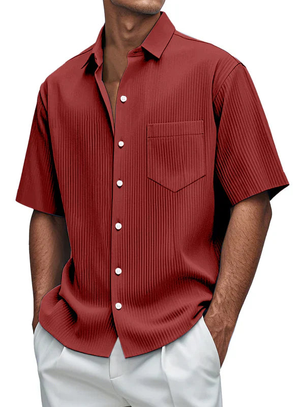 spring-sale-men-s-daily-loose-solid-color-vertical-pit-short-sleeved-shirt-4355