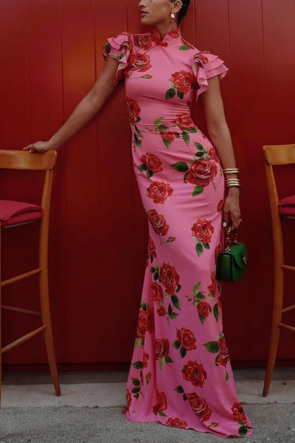 hot-sale-49-off-cheongsam-style-rose-floral-print-tiered-flare-sleeve-stretch-maxi-dress-1437