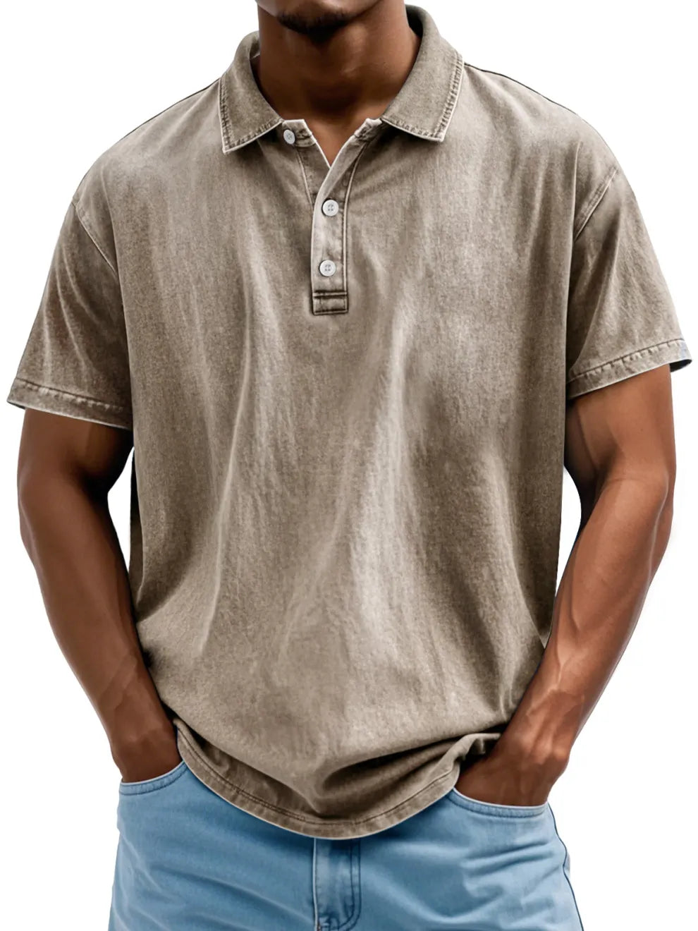 men-s-vintage-washed-and-distressed-pure-cotton-lapel-short-sleeved-polo-shirt-1271