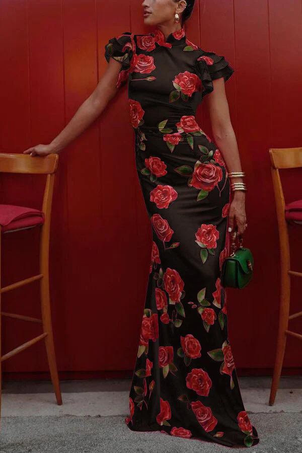hot-sale-49-off-cheongsam-style-rose-floral-print-tiered-flare-sleeve-stretch-maxi-dress-1437