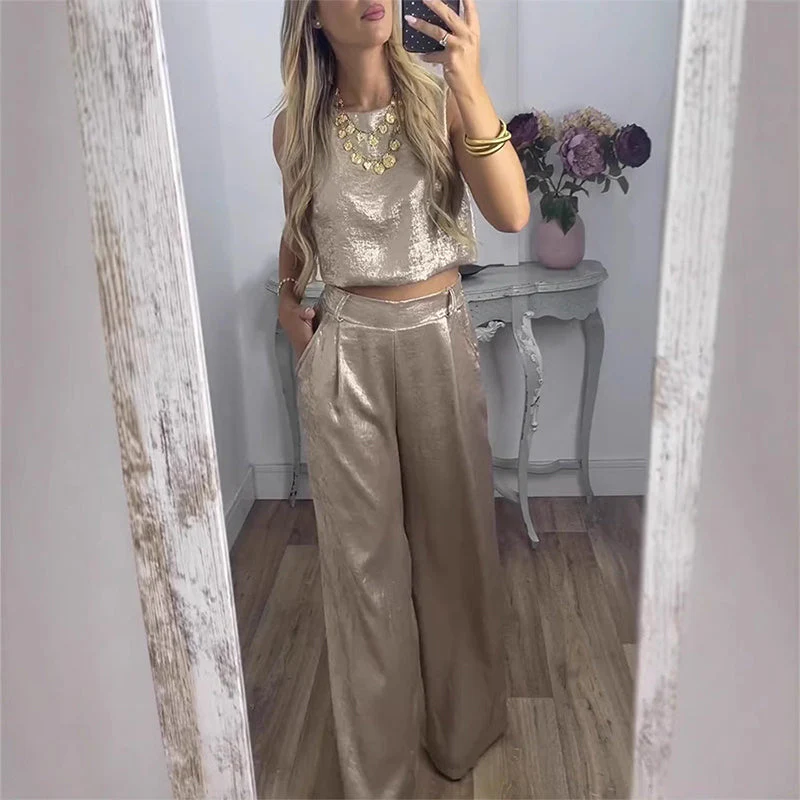 women-s-2-piece-glossy-outfit-tank-top-wide-leg-pants-4226