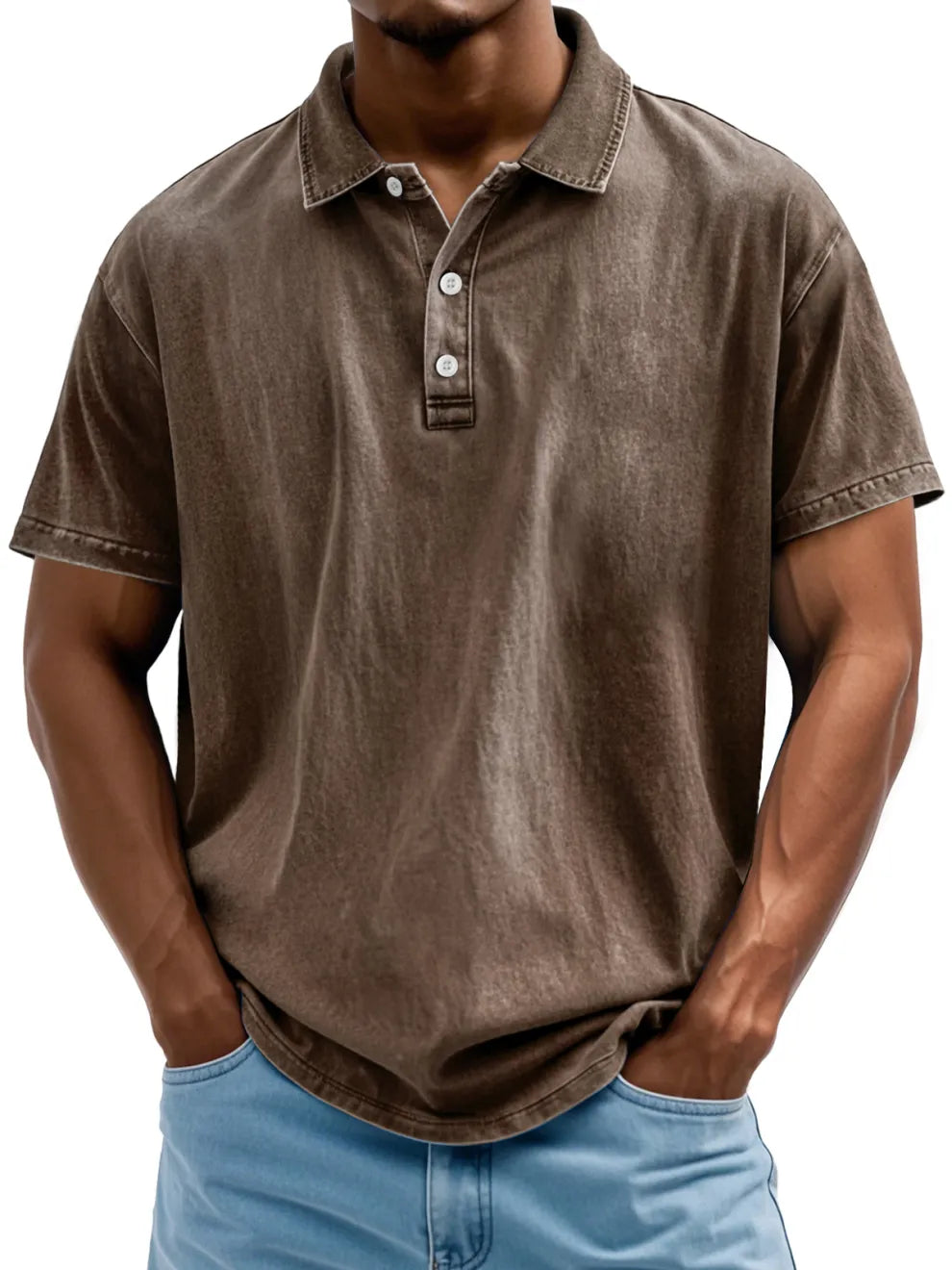 men-s-vintage-washed-and-distressed-pure-cotton-lapel-short-sleeved-polo-shirt-1271