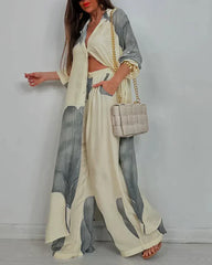 spring-sale-women-s-v-neck-printed-top-pants-casual-set-3722