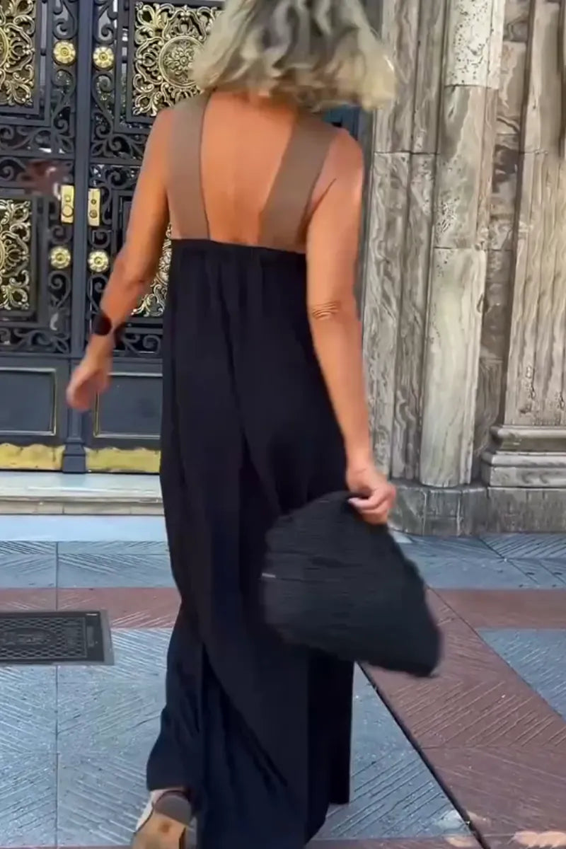 spring-sale-women-s-cross-halter-neck-sleeveless-stitching-dress-6986